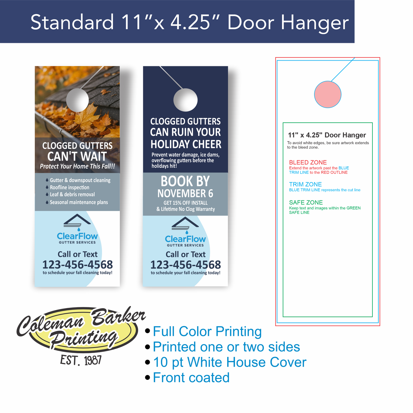 Custom Door Hangers | Full-Color Door Hanger Printing | Coleman Barker Printing