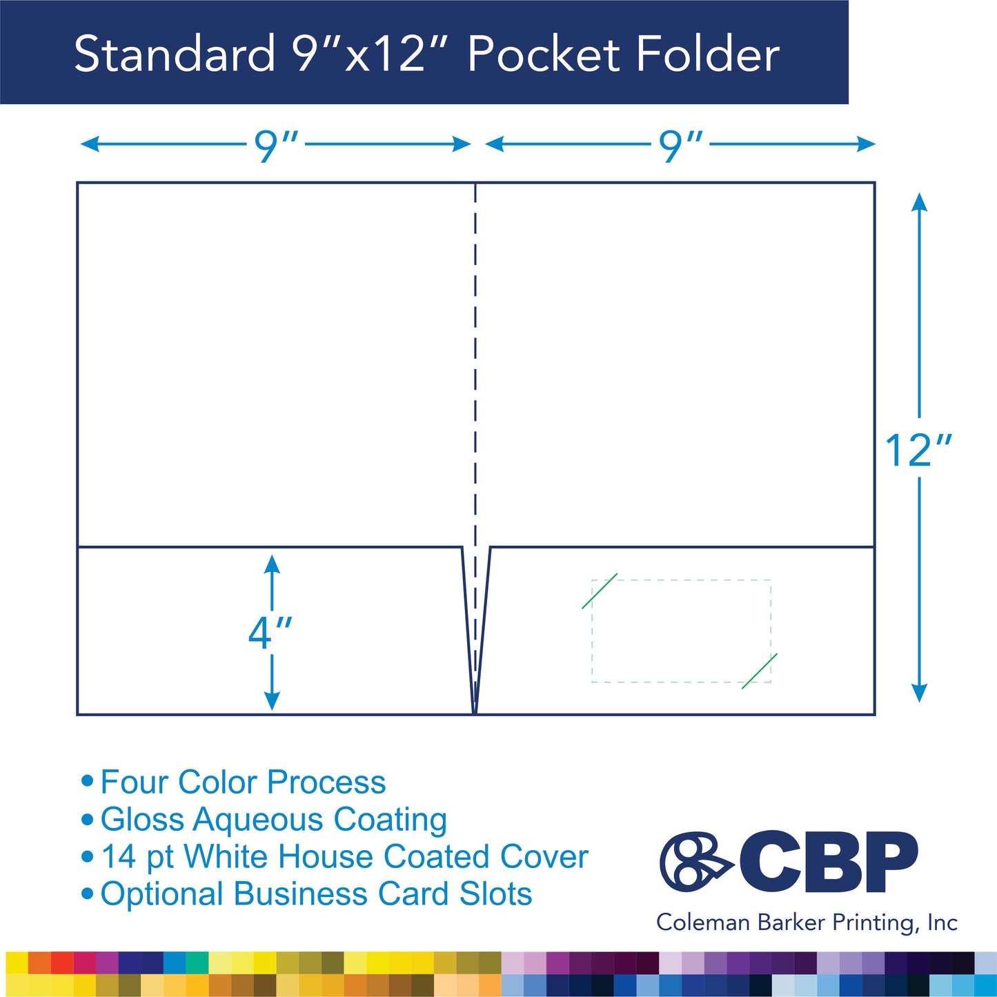 Custom Pocket Folders Printing, Business Presentation & Marketing Folders, 9" x 12"